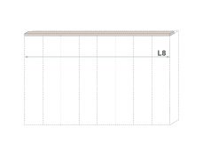 Cornice superiore per armadio battente Neiafu | Cashmere | 181 cm | Set 2 pezzi