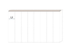 Cornice superiore a LED per armadio battente Neiafu | Cashmere | Larghezza 47 cm | Stile moderno