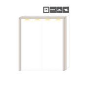 Cornice LED per armadio scorrevole Neiafu 91/92 | Cashmere | Stile moderno | Ottimizza lo spazio