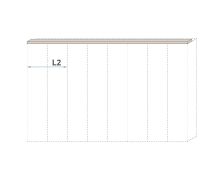 Cornice superiore a LED per armadio battente Neiafu | Cashmere | Larghezza 92 cm | Design moderno