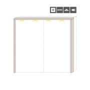 Cornice a LED per armadio scorrevole Neiafu 93 e 94 | Cashmere | Design moderno | Illuminazione integrata