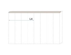 Cornice superiore a LED per armadio battente Neiafu | Cashmere | Larghezza 182 cm | Illuminazione integrata