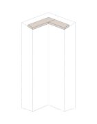 Cornice superiore per armadio battente o angolare Neiafu | Cashmere | 55,6 x 40 cm | Design moderno