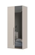 Armadio battente Neiafu 03 | Colore cashmere | 224 x 92 x 56 cm | 1 anta a specchio | Soft-Close