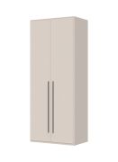 Armadio battente Neiafu 01 | Cashmere | 224 x 92 x 56 cm | 2 ante | Soft-Close | Piedini regolabili