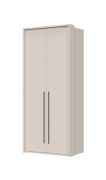 Armadio battente con cornice Neiafu 29 | Cashmere | 226 x 97 x 60 cm | Soft-Close | 3 ripiani | Piedini regolabili