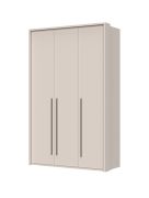 Armadio a tre ante con telaio Neiafu 32, colore: cashmere, due aste appendiabiti, funzione Soft-Close, dimensioni: 226 x 142 x 60 cm, piedini regolabili