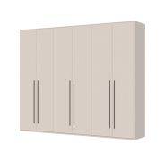 Armadio battente Neiafu 18 | 6 ante | Cashmere | 224 x 272 x 56 cm | Sistema Soft-Close