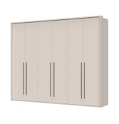 Armadio Neiafu 46 | Cashmere | 226 x 277 x 60 cm | 6 ante battenti | Soft-Close | Piedini regolabili