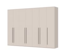 Armadio ad ante battenti "Neiafu" 25, 7 ante, 4 barre appendiabiti, Sistema "Soft-Close", 224 x 317 x 56 cm