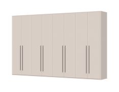 Armadio ad ante battenti "Neiafu" 28, 8 ante, 12 ripiani, 4 barre appendiabiti, Sistema "Soft-Close", 224 x 362 x 56 cm