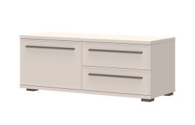 Mobile TV "Neiafu" 114 color cashmere | Piedini regolabili | 2 cassetti Soft-Close | 46 x 120 x 46 cm | Alta qualità
