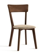 Sedia da pranzo Mineure 05 | Rovere massiccio oliato | Colore tabacco | Seduta imbottita | 85,5 x 46,5 x 50 cm