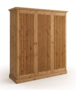 Armadio ad ante battenti "Guil" 05, pino finlandese, massiccio, color rovere, 212,5 x 188,5 x 63 cm