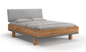 Letto alla francese "Venant" 01, rovere massello, oliato, 140 x 200 cm