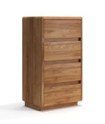 Cassettiera "Venant" 06, rovere massello, oliato, 4 cassetti, funzione “push-to-open”, Sistema “Soft Close", 56 x 40 x 100 cm