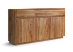 Madia "Venant" 08, rovere massello, oliato, 3 ante, 4 scomparti, 2 cassetti, funzione “push-to-open”, Sistema "Soft Close”, 157 x 40 x 85 cm