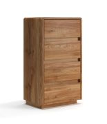 Cassettiera "Venant" 09, rovere massello, oliato, 4 cassetti, funzione “push-to-open”, Sistema “Soft Close”, 54 x 40 x 99 cm