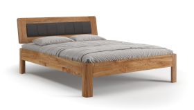 Letto king size "Venant" 02, rovere massello, oliato, 200 x 200 cm