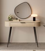 Toeletta "Metline" 03, color rovere Cremona, 1 cassetto, bordi in ABS, funzione "push-to-open" / 120 x 40 x 80 cm