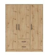 Armadio Hannut 20 | Design semplice | Rovere artigianale | 190 x 150 x 56 cm | Ampia capacità