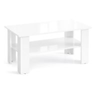 Tavolino "Polon" 2, color ninfea alba lucido, 90 x 50 x 50 cm