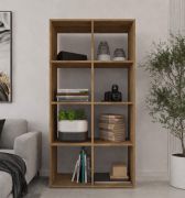 Scaffale "Vinklo" 2, color rovere Appalachian, 6 scomparti, 72 x 30 x 142,4 cm