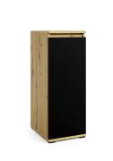 Cassettiera stretta con anta a cerniera variabile | Design moderno | 3 vani | 88 x 30 x 40 cm | Zapopan 01 | Rovere Sonoma