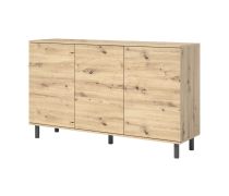 Cassettiera 6 scomparti Zapopan 06 | 3 ante | Rovere Artisan | 98 x 150 x 40 cm | Finitura pregiata
