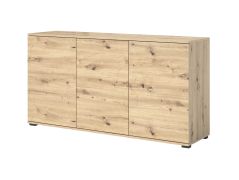 Cassettiera a tre ante Zapopan 07 | Sei scomparti spaziosi | Rovere Artisan | 88 x 150 x 40 cm | Design versatile