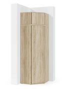 Armadio angolare Zapopan 64 | Rovere Sonoma | 6 scomparti | 2 barre appendiabiti | Push to open | 225 x 70 x 70 cm