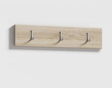 Appendiabiti da armadio Zapopan 84 | 3 ganci | Design minimal | 15 x 50 cm | Rovere Sonoma
