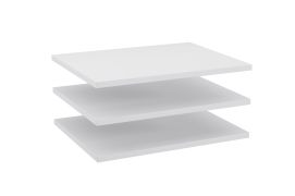 Set 3 ripiani per armadio Zapopan | Misure 36/39/43/46 | Colore bianco | Ottimizza lo spazio