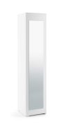 Armadio con ante battenti bianco | 1 barra appendiabiti estraibile | Sistema push to open | 185 x 45 x 40 cm