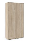 Armadio battente Zapopan 27 | 2 scomparti | 2 barre appendiabiti estraibili | 185 x 90 x 40 cm | Rovere Sonoma