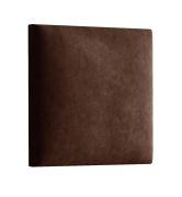 Pannelli decorativi imbottiti | Set 10 pezzi | Marrone scuro velluto | 30 x 30 cm