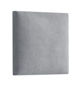 Pannelli imbottiti 30 x 30 cm | Set 10 pezzi | Velluto grigio | Facili da pulire