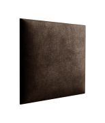 Pannelli imbottiti per tappezzeria | Set 10 pezzi | Velluto marrone scuro | 30 x 30 cm