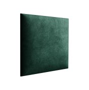 Pannelli decorativi imbottiti 30 x 30 cm | Set 10 pezzi | Velluto verde scuro | Perfetti per tappezzeria e pareti