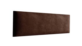 Pannelli imbottiti in velluto marrone scuro | Set da 10 pezzi | 40 x 15 cm | Eleganza e comfort per pareti e panche