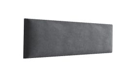 Pannelli decorativi imbottiti 40 x 15 cm | Set 10 pezzi antracite | Rivestimento velluto resistente