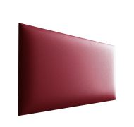 Pannelli imbottiti rossi | Set da 10 pezzi | Rivestimento similpelle | 50 x 30 cm