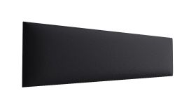 Pannelli imbottiti 60 x 15 cm | Set 10 pezzi | Rivestimento nero in similpelle | Facili da pulire