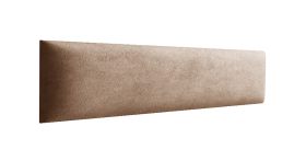 Pannelli decorativi imbottiti marrone | Set 10 pezzi | Velluto | 60 x 15 cm | Facili da pulire