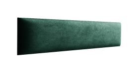Pannelli imbottiti per parete | Set 10 pezzi | Velluto verde scuro | 60 x 15 cm | Facili da pulire
