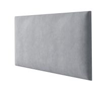 Pannelli imbottiti grigio 60 x 30 cm | Set 10 pezzi | Rivestimento velluto | Facili da pulire