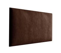 Pannelli imbottiti per pareti | Set 10 pezzi | Velluto marrone scuro | 70 x 30 cm | Facili da pulire