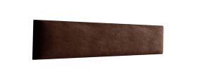 Pannelli imbottiti marrone scuro | Set 10 pezzi | Velluto resistente | 80 x 15 cm