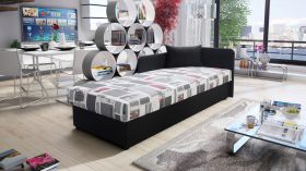 Letto da giorno Lobatos 60 antracite | Testata destra | Contenitore integrato | 80 x 195 cm | Ideale per ospiti