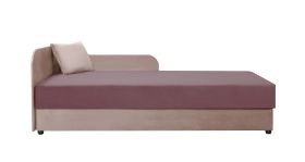 Letto da giorno Lobatos 95 rosa | Spazio contenitore | Superficie 80 x 195 cm | Cuscini inclusi